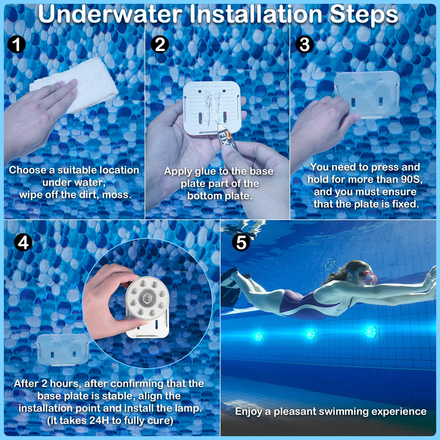 idyl light underwater pool lights in a swimming pool