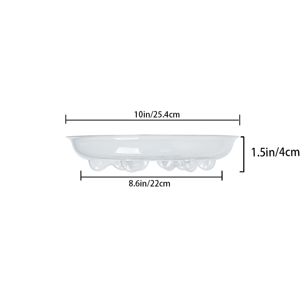 Idyllize 10-inch plant saucer showing grooves for drainage