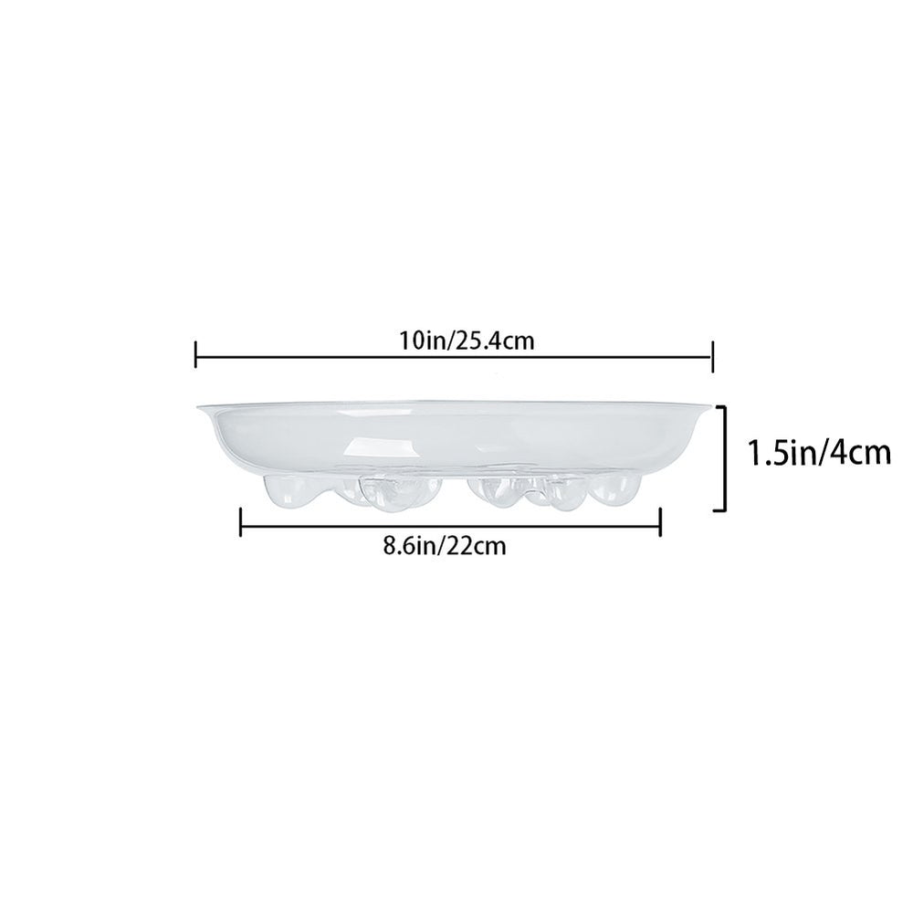 Idyllize 10-inch plant saucer showing grooves for drainage
