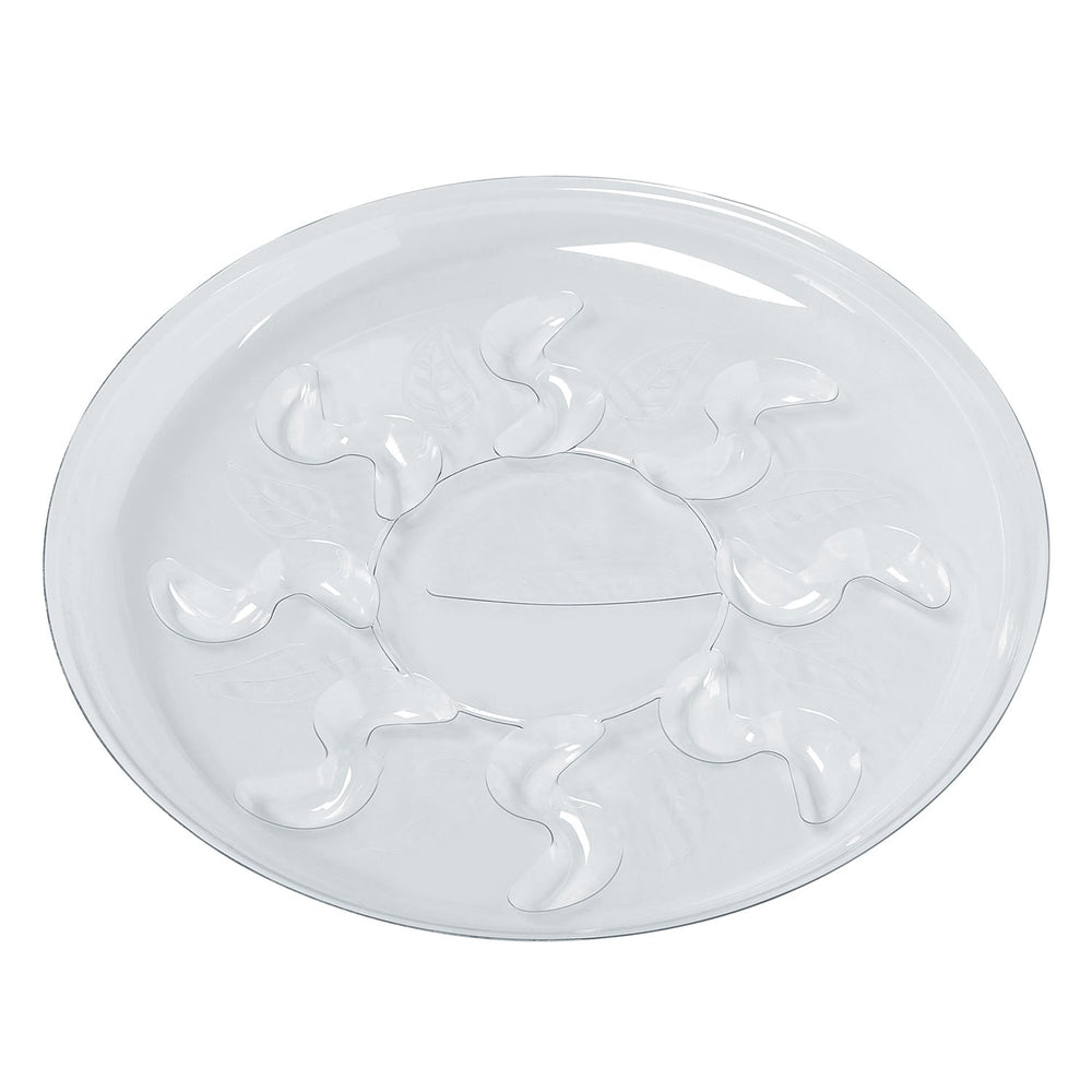 Idyllize 12 inch heavy duty plant saucer stacked