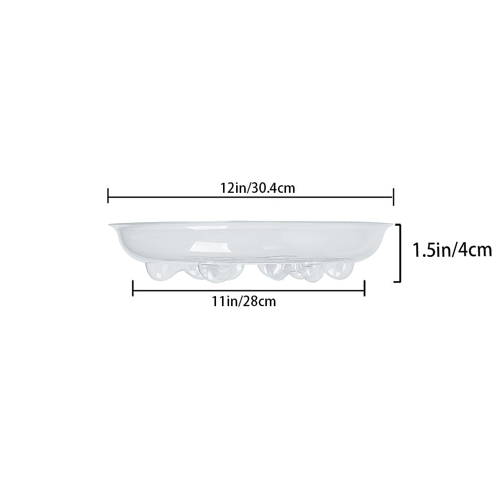 Idyllize 12 inch plant saucer showing grooves for water drainage