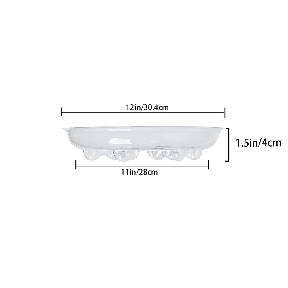 Idyllize 12 inch plant saucer showing grooves for water drainage