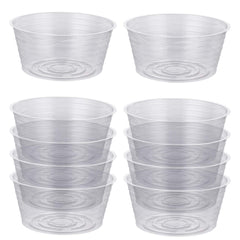 Idyllize 8 Inch Clear Plastic Plant Saucer front view