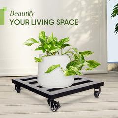 IDZO Lockable Heavy Duty Trolley with heavy plant pot on it