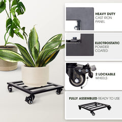 IDZO Plant Caddy heavy-duty metal construction detail