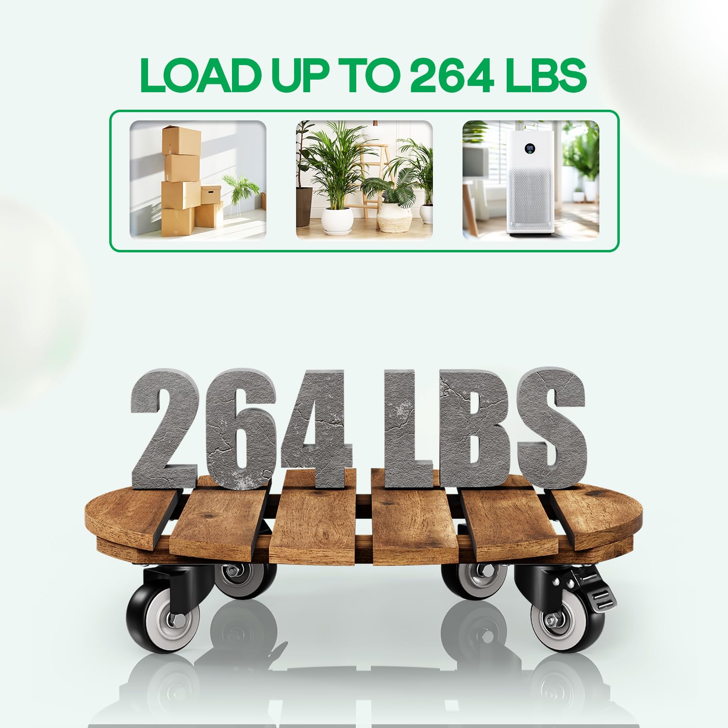 IDZO plant caddy moving a large potted tree