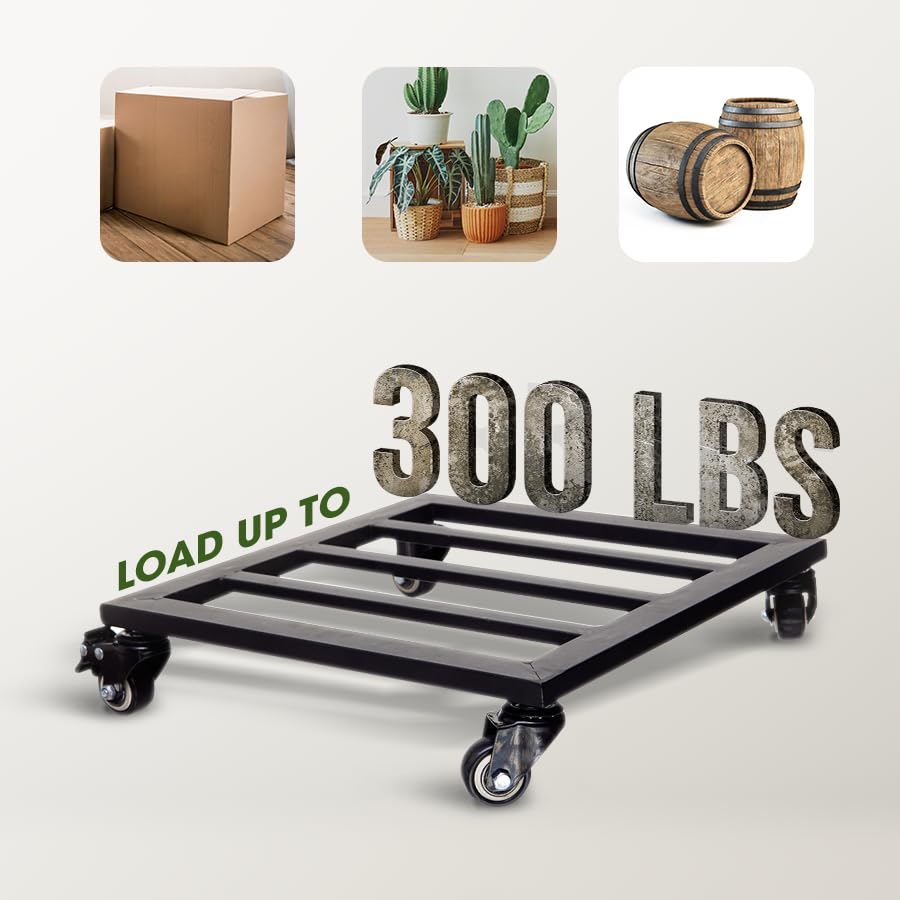 IDZO Plant Caddy side view showing locking wheels