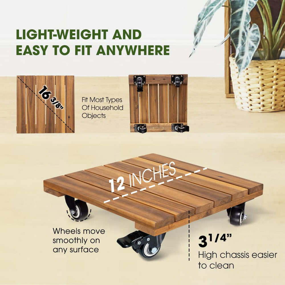 IDZO Wood Plant Caddy natural wood finish