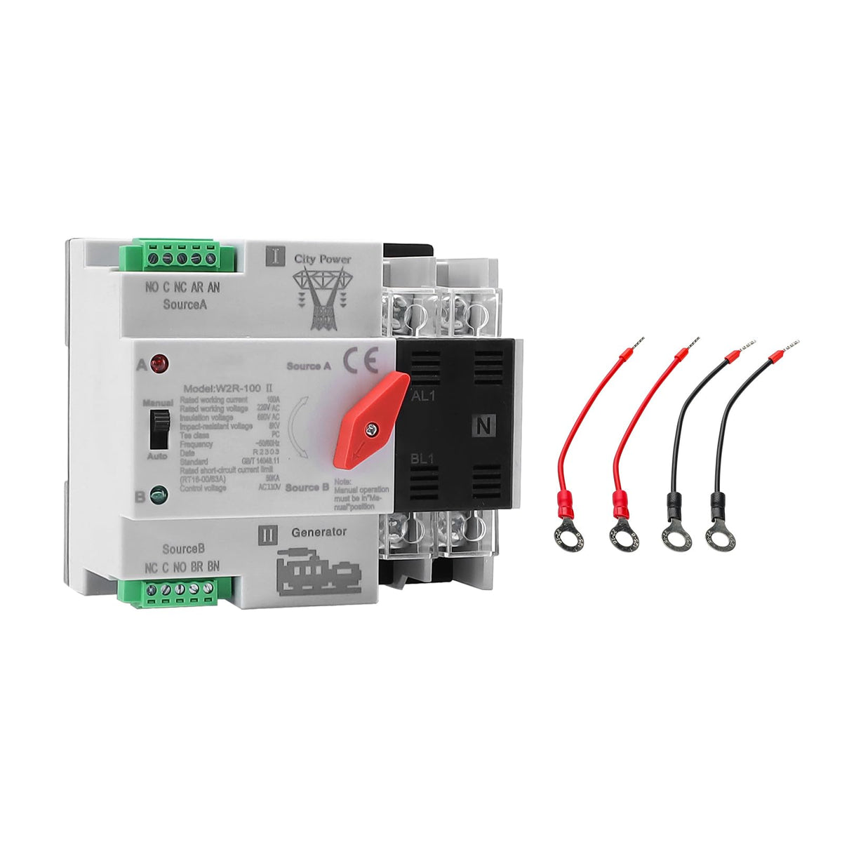 IGEYAPA 100A Automatic Transfer Switch front view