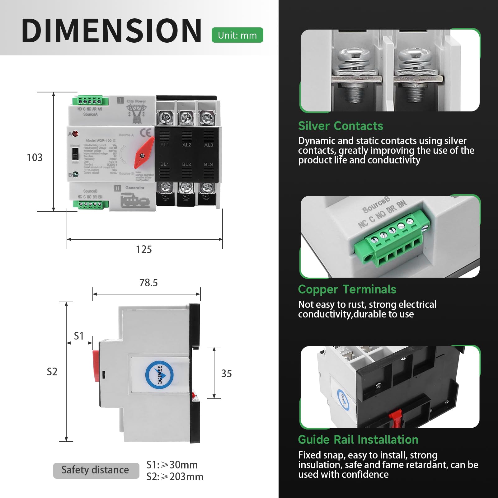 IGEYAPA 63A Transfer Switch installation guide