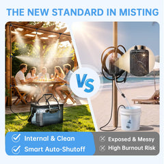 IGRL misting system setup on a golf cart