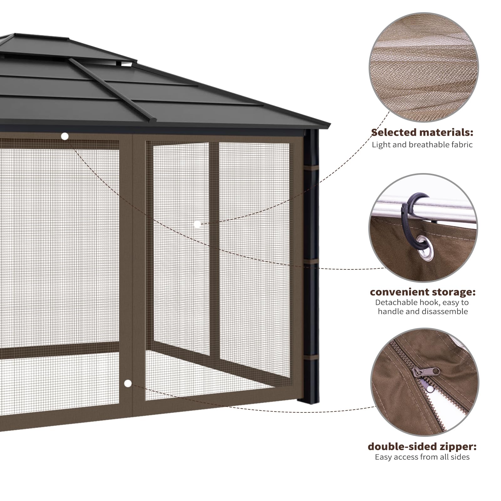 Iheqard mosquito netting package contents including hooks and rings