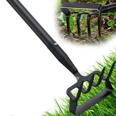 Ihomepark Garden Hoe front view with adjustable handle
