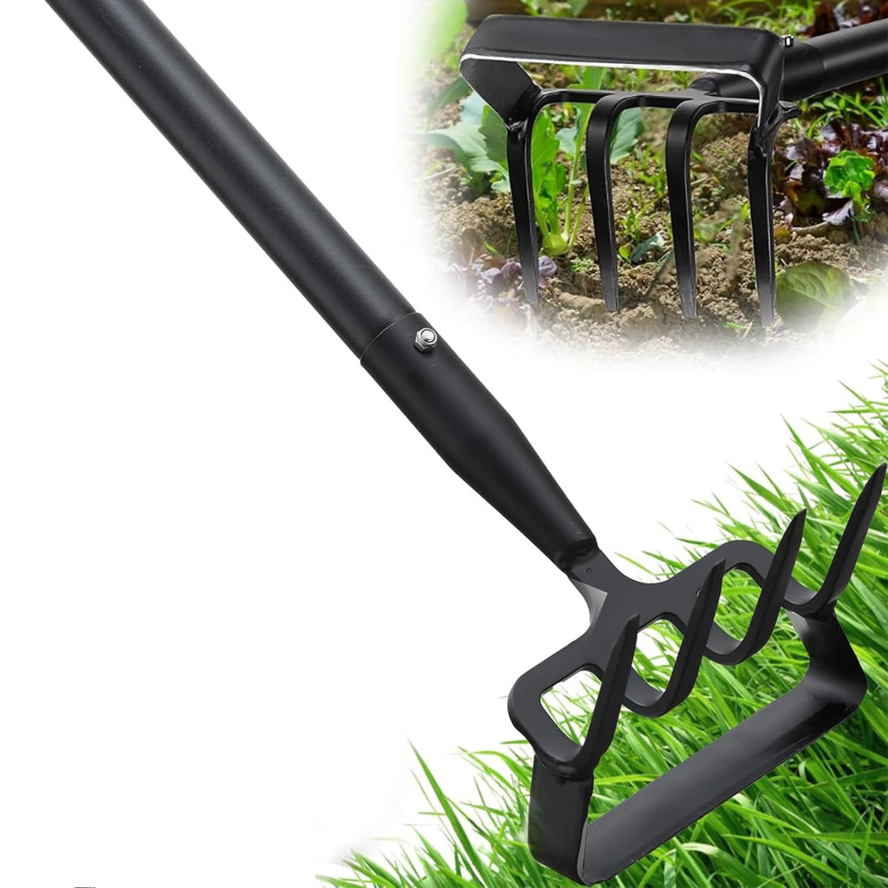 Ihomepark Garden Hoe with adjustable handle and dual-head design