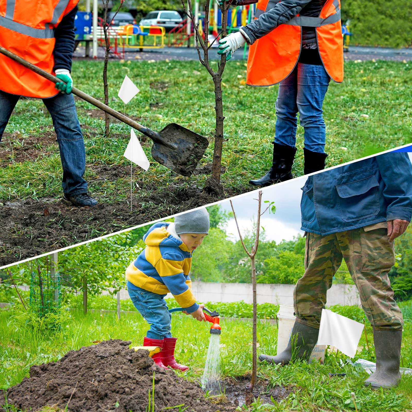 IKAYAS flags used for marking garden plants
