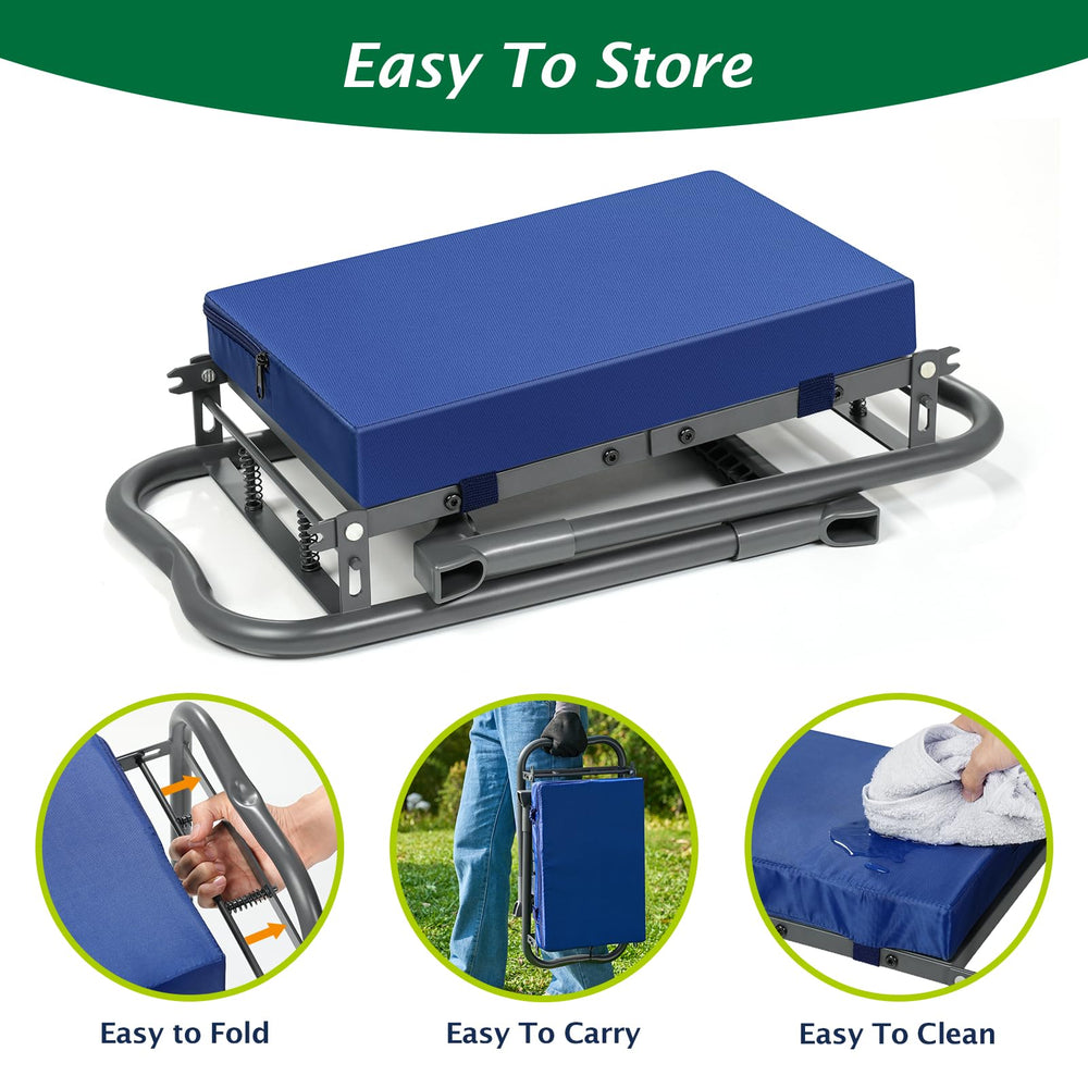 ikkle Garden Kneeler tool pouch with gardening tools