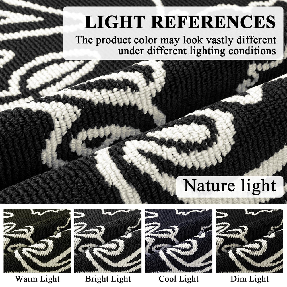 Ileading Halloween Door Mat in a festive kitchen setting