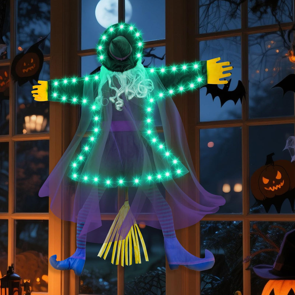 ILLUMINEW Halloween Decoration in garden setup with night lighting