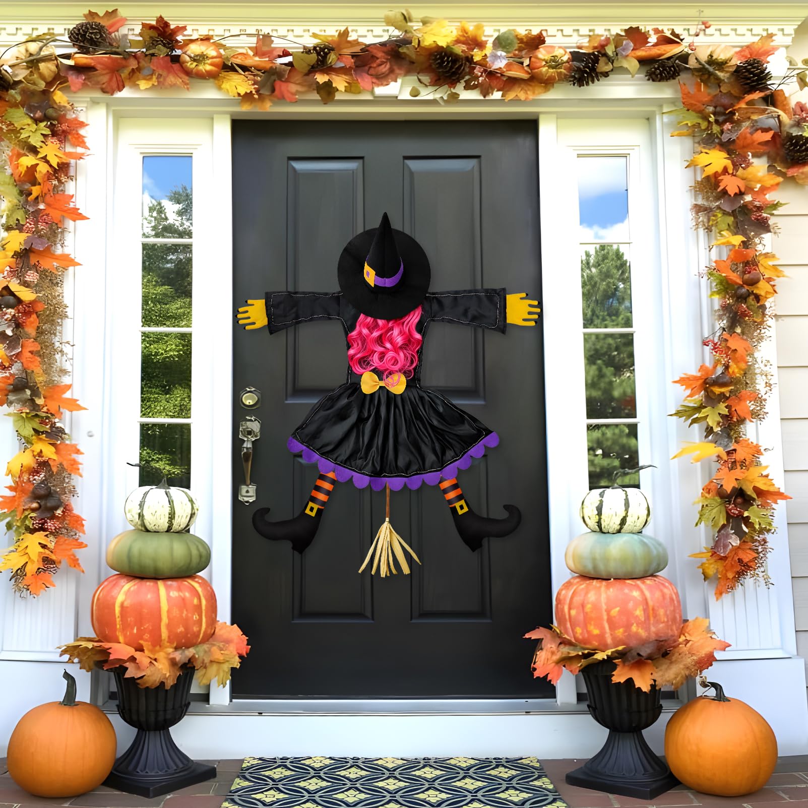 ILLUMINEW Halloween decorations setup with Solar Witch