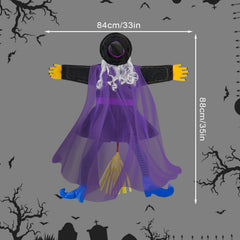 ILLUMINEW Solar Halloween Witch Decoration showing remote control