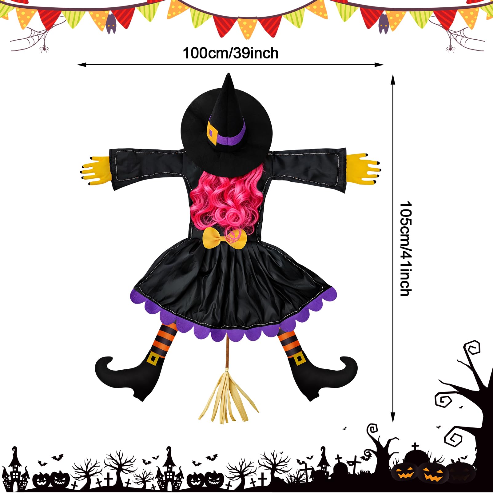 ILLUMINEW Solar Witch embracing a tree, Halloween decoration