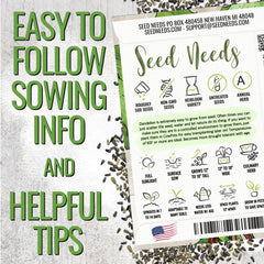Illustrated packet of Garnet Stem Dandelion seeds