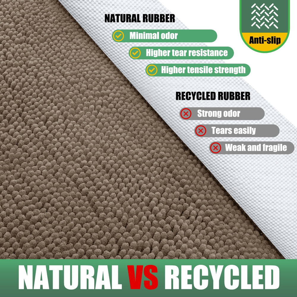 IM HOME Beige Doormat with anti-slip rubber backing