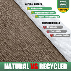 IM HOME Beige Doormat with anti-slip rubber backing