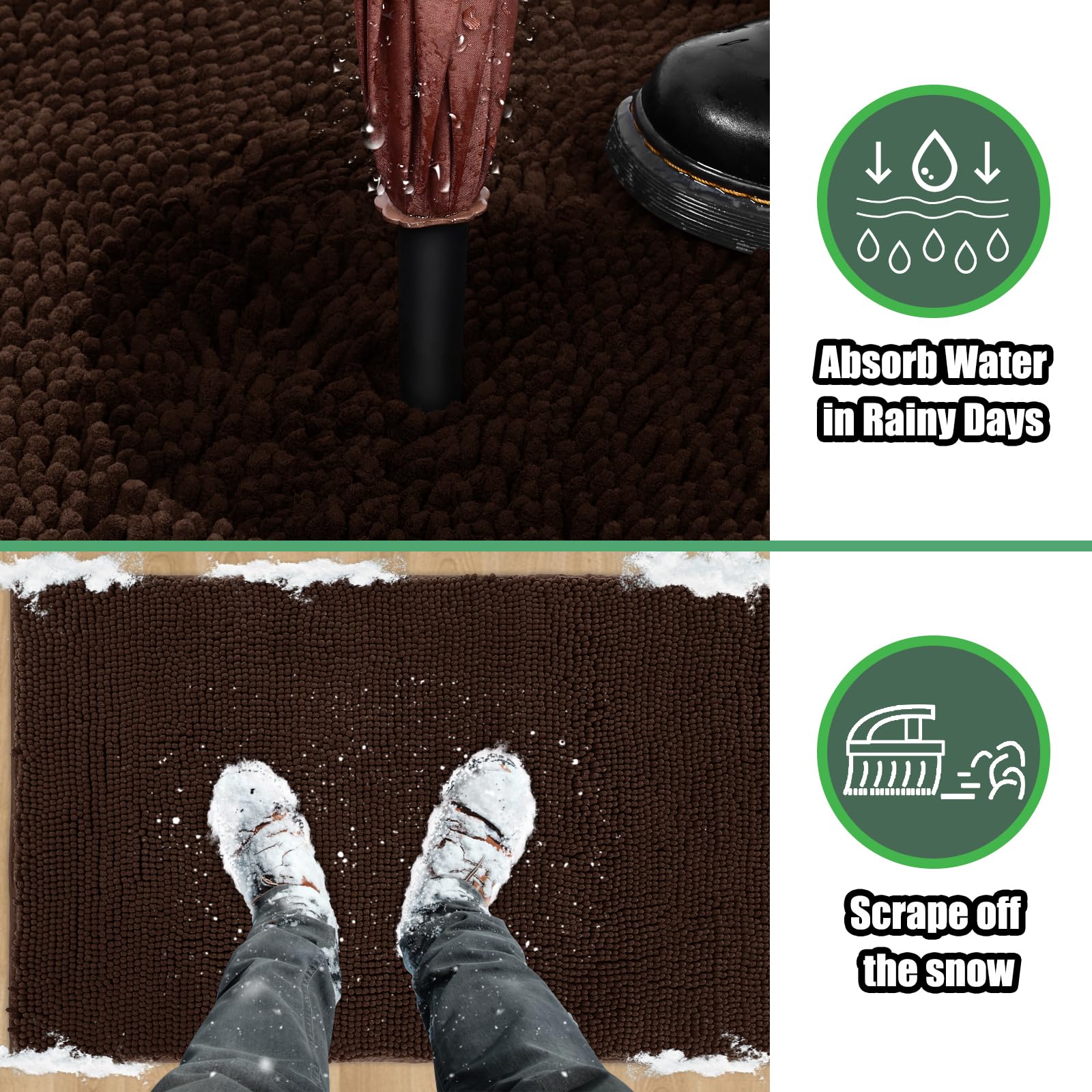 IM HOME Chenille Absorbent Door Mat side view