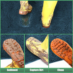 IM HOME Chenille Absorbent Indoor Door Mat displaying absorbent texture