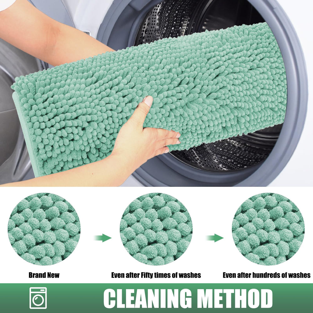 IM HOME Chenille Absorbent Indoor Door Mat in laundry machine