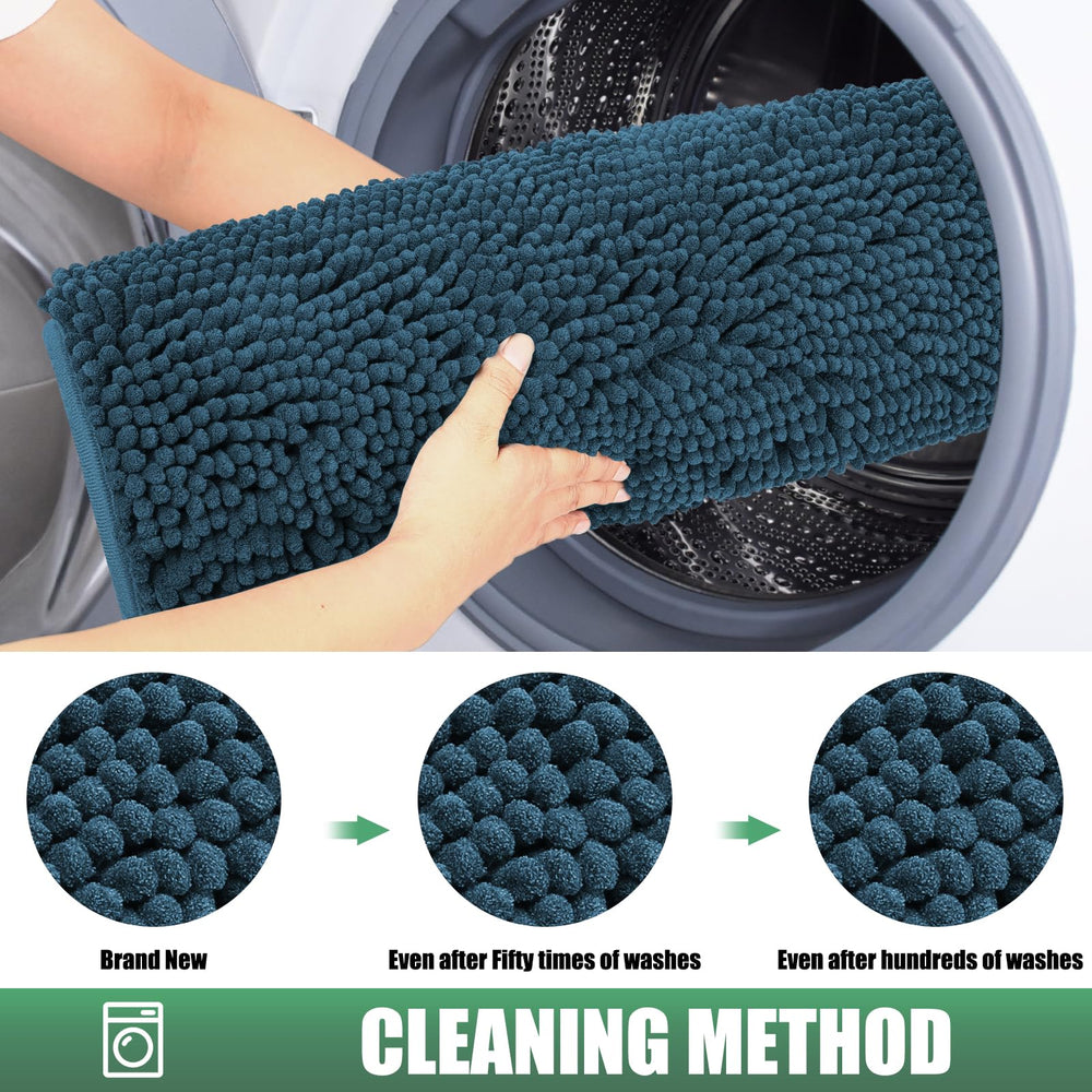 IM HOME Chenille Absorbent Indoor Door Mat rolled up for storage