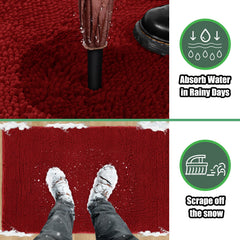 IM HOME Chenille Absorbent Indoor Door Mat showing texture and fabric