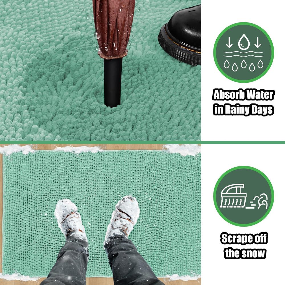 IM HOME Chenille Absorbent Indoor Door Mat side view