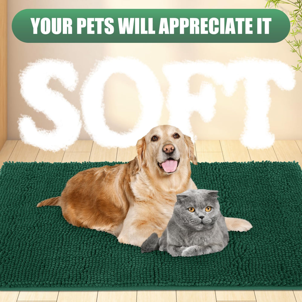 IM HOME Chenille Door Mat absorbing water and mud