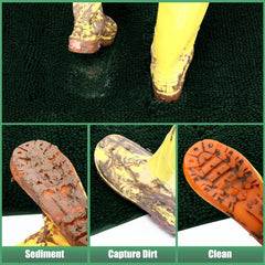 IM HOME Chenille Door Mat anti-slip rubber backing close-up