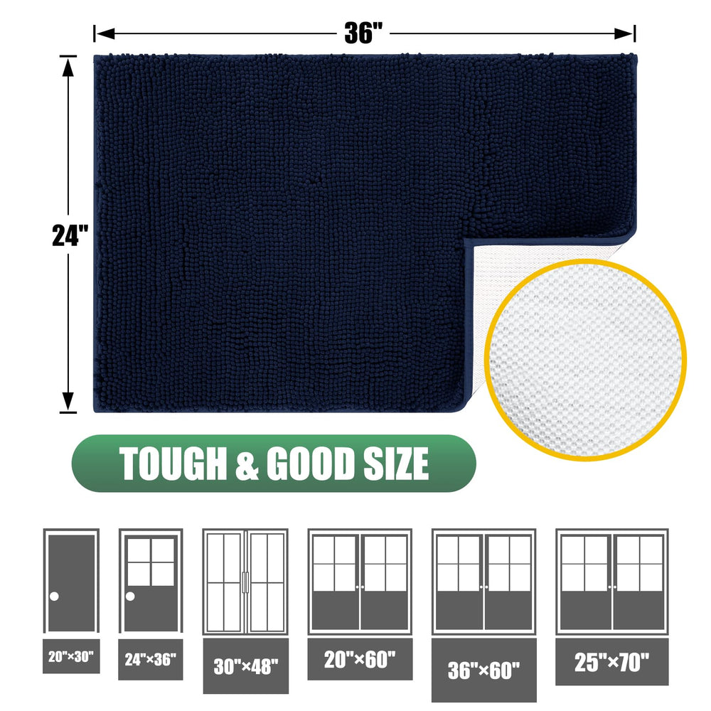 IM HOME Chenille Door Mat being washed in a machine
