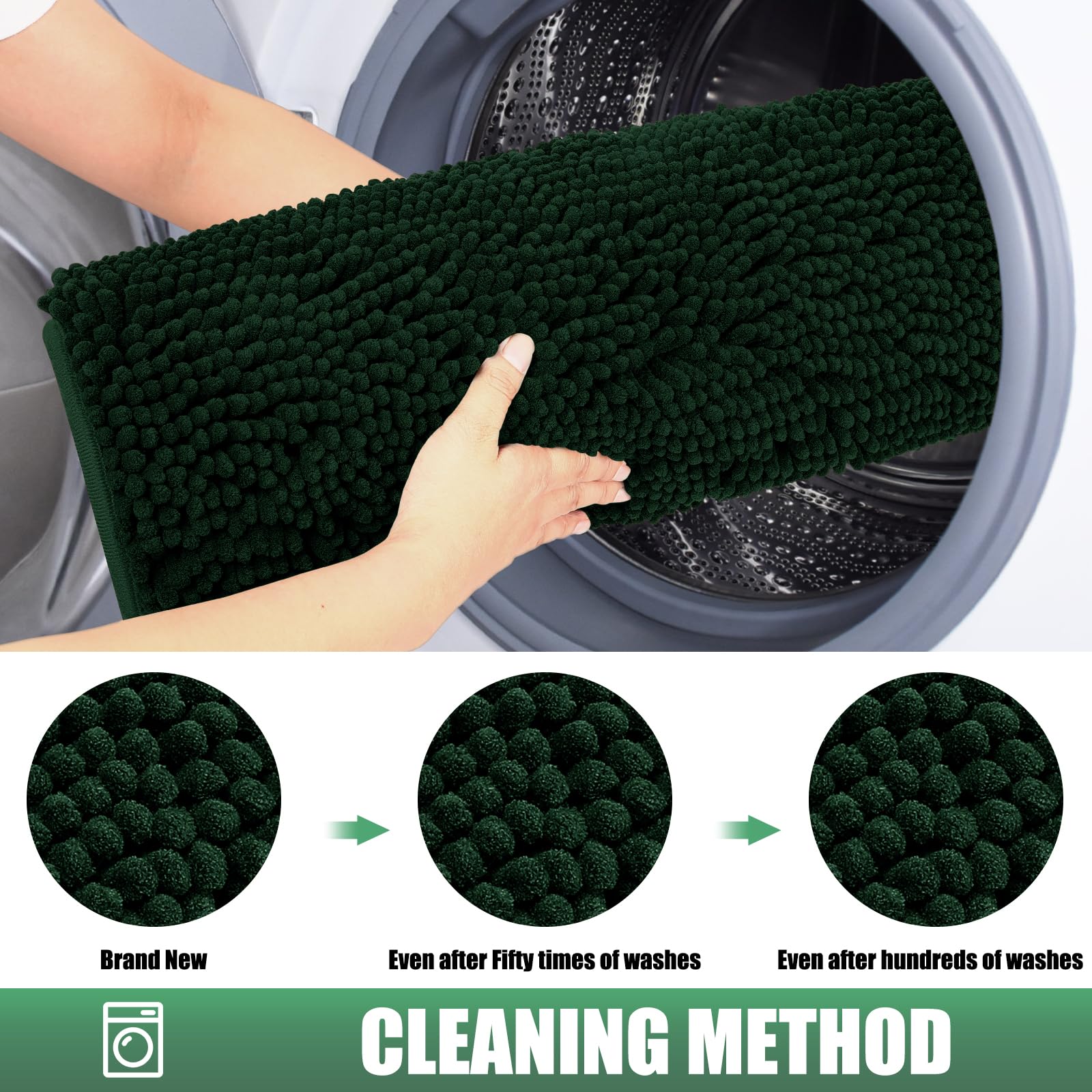 IM HOME Chenille Door Mat displayed in outdoor patio