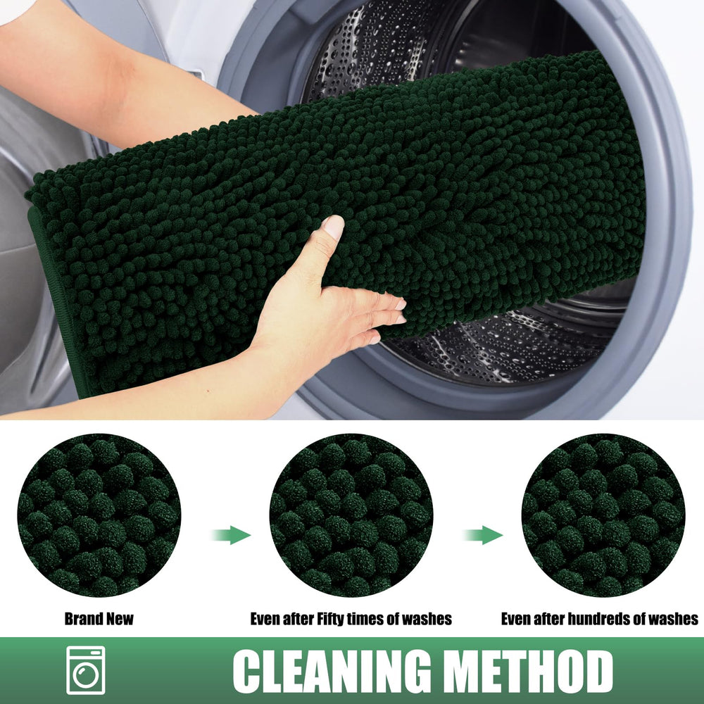 IM HOME Chenille Door Mat displayed in outdoor patio