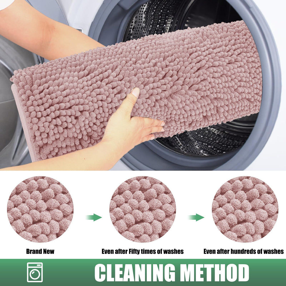 IM HOME Chenille Door Mat folded for storage