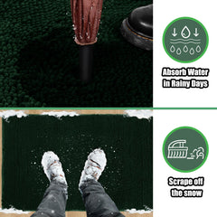 IM HOME Chenille Door Mat showing texture and absorbent fibers