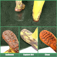 IM HOME Chenille Door Mat with anti-slip rubber backing