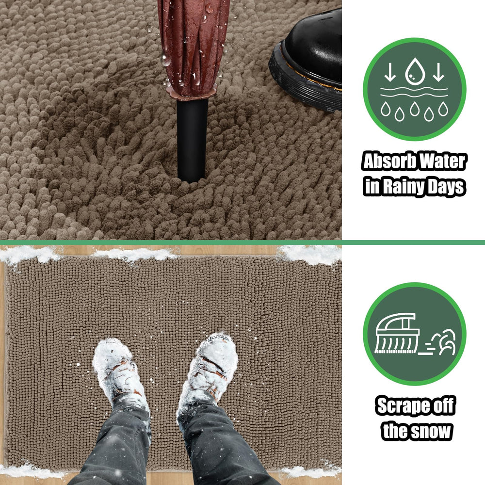 IM HOME Chenille Doormat with textured surface close-up