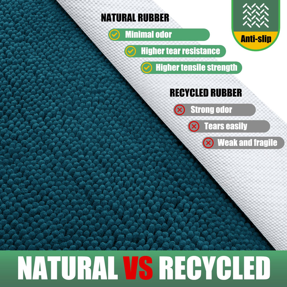 IM HOME Chenille Indoor Door Mat absorbing water from muddy shoes