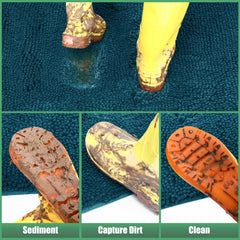 IM HOME Chenille Indoor Door Mat on a patio entrance