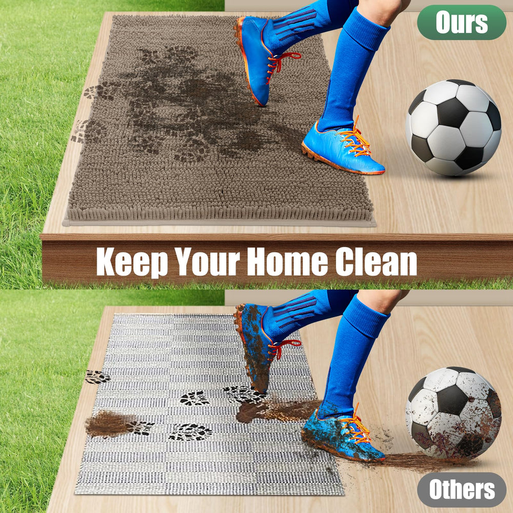 IM HOME Chenille Mat for muddy paws and wet shoes