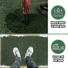 IM HOME Chenille mat showing textured surface for moisture absorption