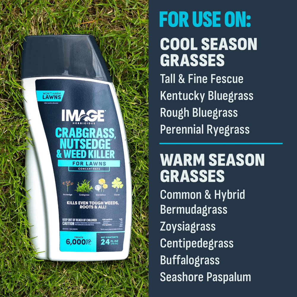Image Crabgrass Killer bottle with safety warnings