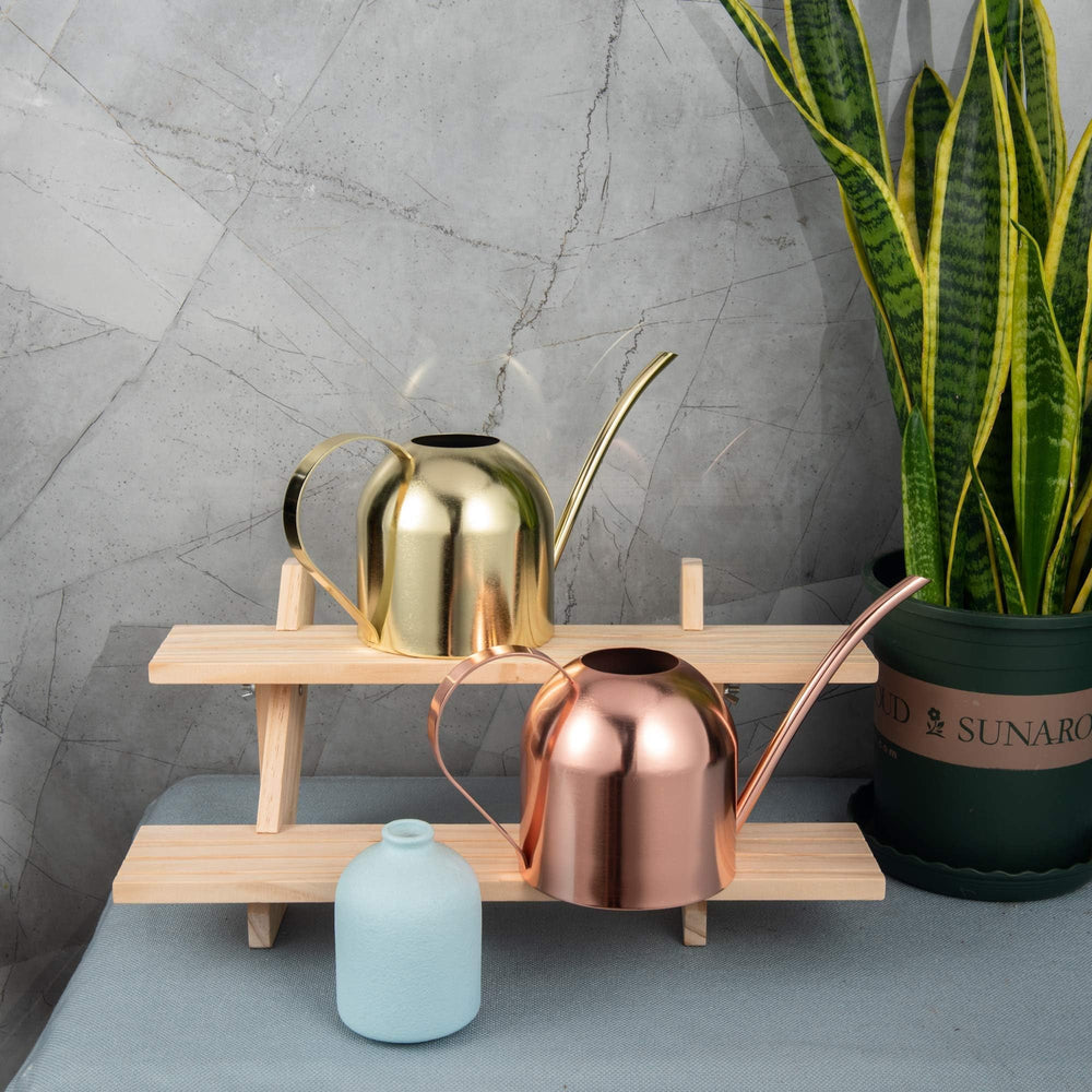 IMEEA watering can showing rose gold finish