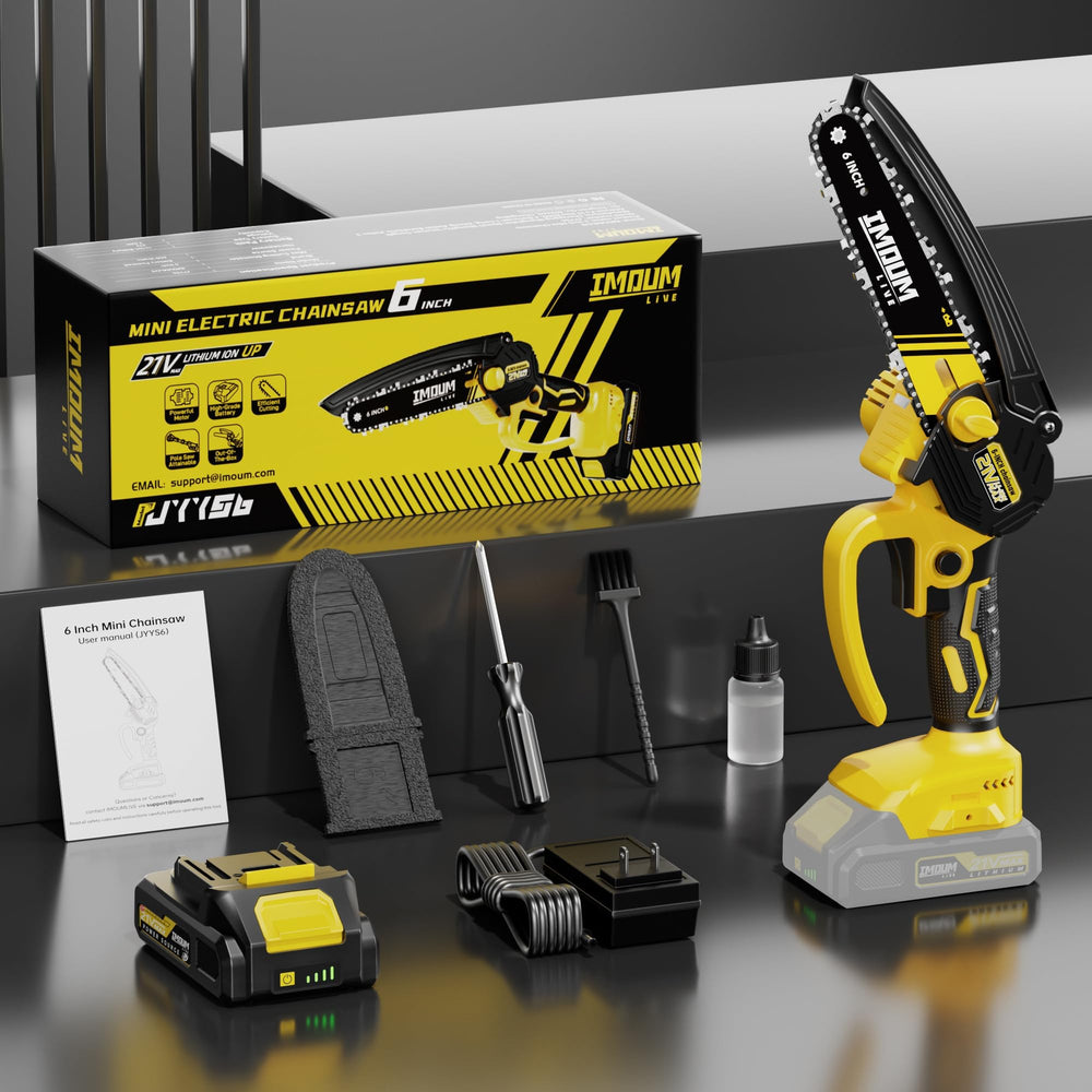 IMOUMLIVE Mini Chainsaw with additional extension pole